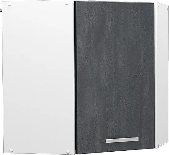 Szafka wisząca narożna czarny beton 57x34.1x60 r-line