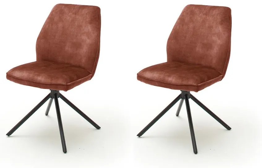 Zestaw 2 krzeseł do jadalni NEXORO, czerwone