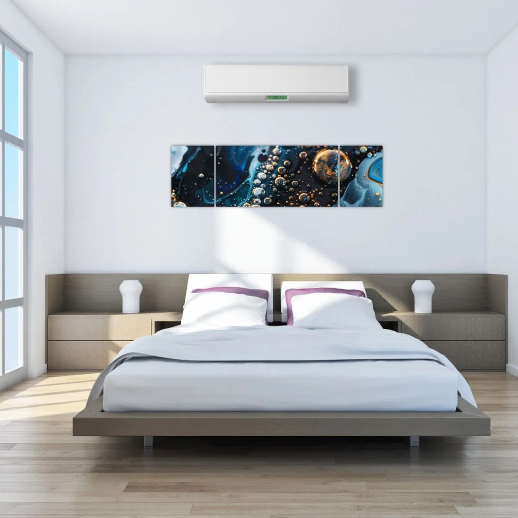 Obraz - Krople atramentu (170x50 cm)