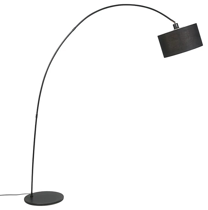 Inteligentna nowoczesna lampa łukowa czarna z żarówką A60 WiFi - Vinossa
