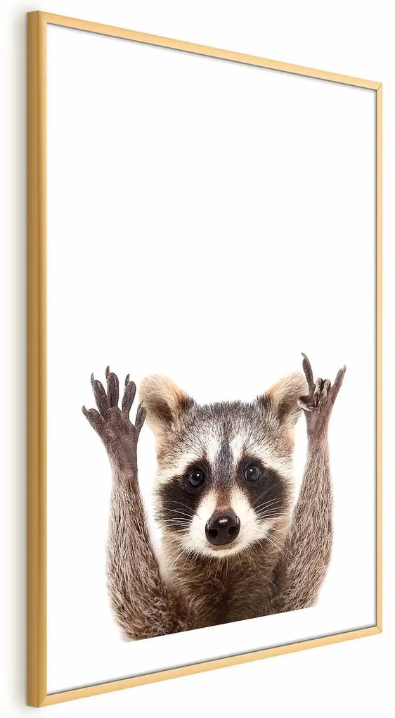 Plakat Szop 21x30 cm z ramą złotą z marginesem ARTGEIST B