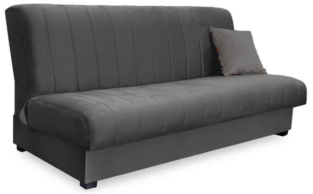 Sofa z Funkcją Spania SIGMA Rozkładana Wersalka Dwuosobowa Szara Nowoczesna do Salonu