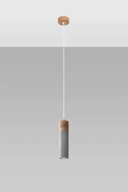 Betonowa lampa wisząca tuba loft - S162 F1-D89