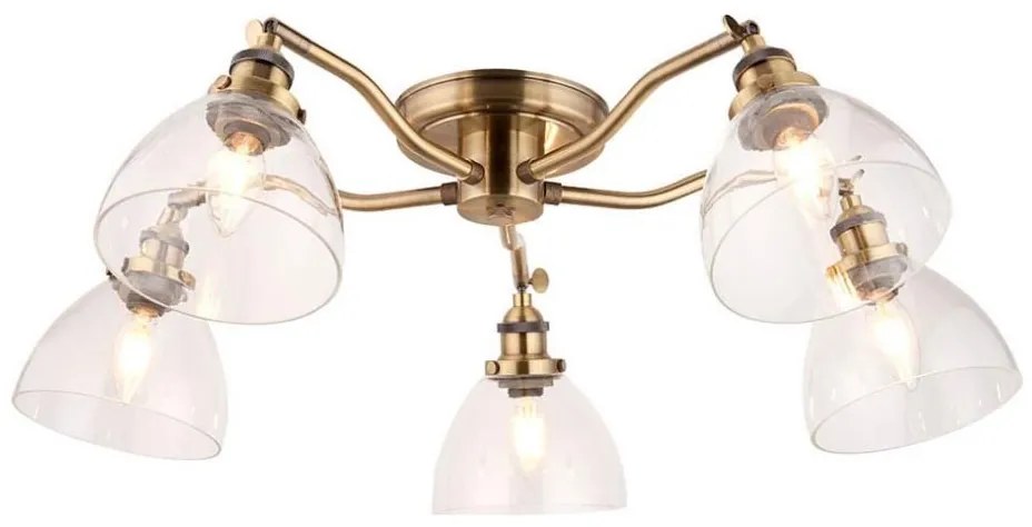 Endon 97248 - Oprawa punktowa HANSEN 5xE14/7W/230V mosiądz