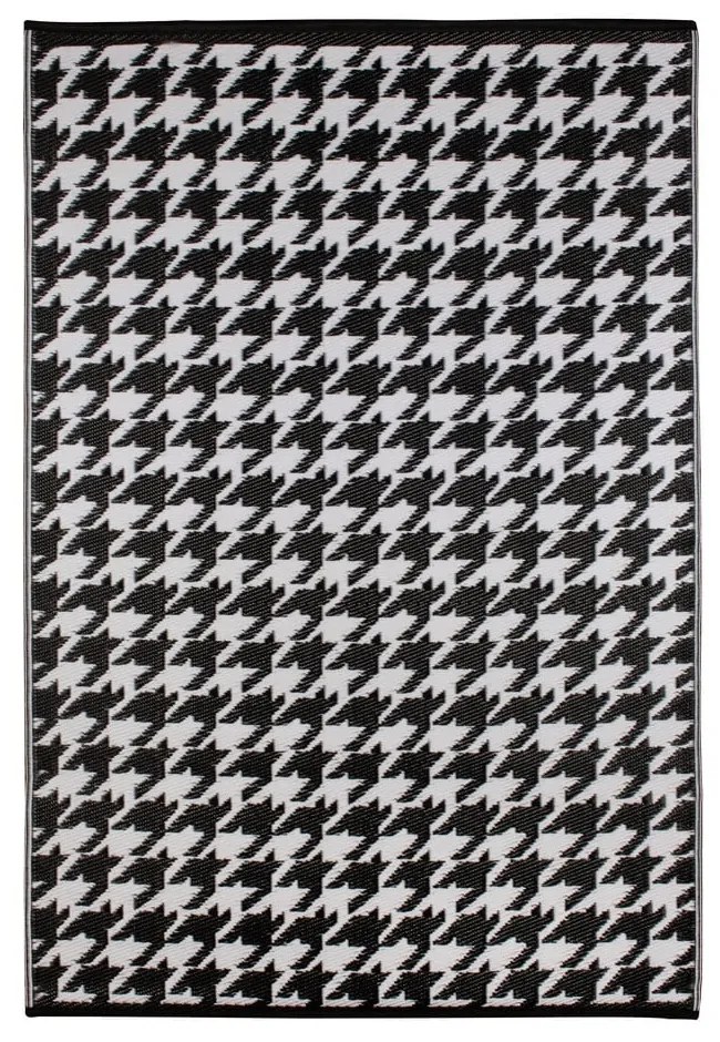 Czarno-biały dywan zewnętrzny Green Decore Houndstooth, 120x180 cm