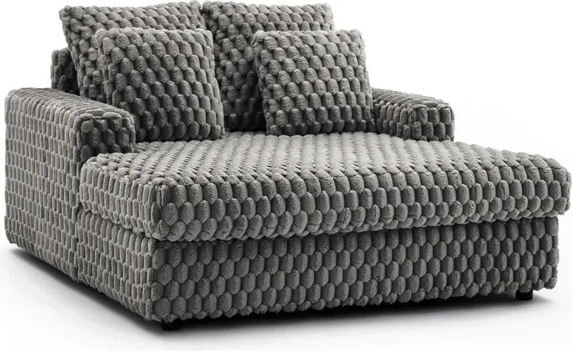 Nowoczesny szary fotel pluszowy W5-G44