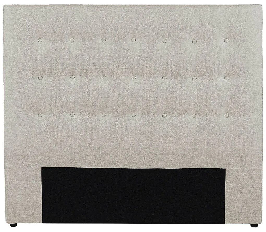 Pikowany zagłówek FRANCESCO — 160 cm — tkanina — beżowy