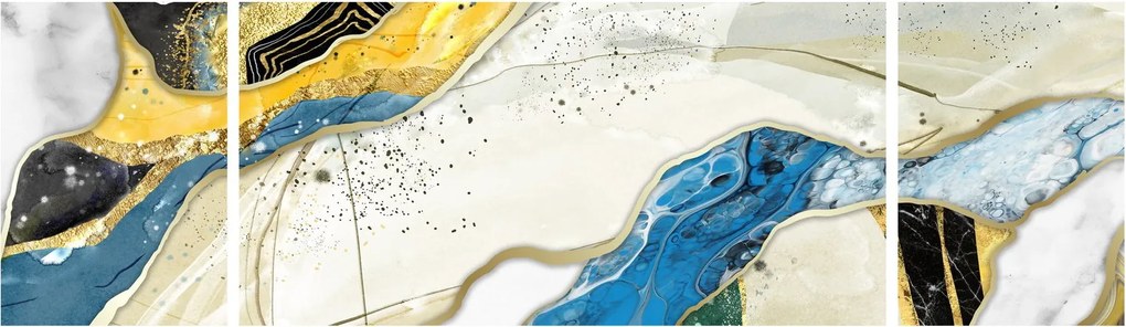Obraz - Kolorowy marmur (170x50 cm)