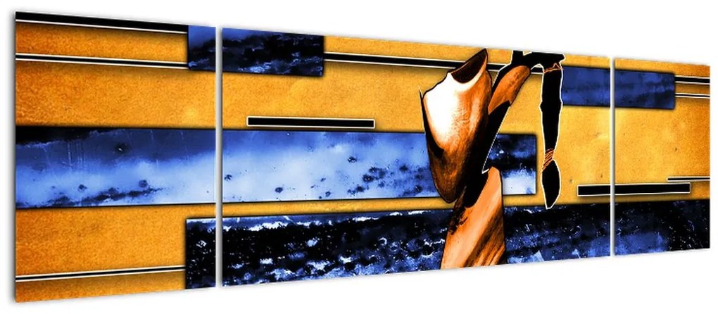 Obraz obrazu abstrakcyjnego (170x50 cm)