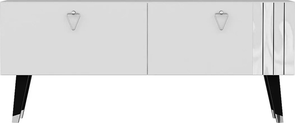 Stojak pod TV – 120 cm x 30 cm x 50 cm – Biały – Płyta MDF pokryta melaminą