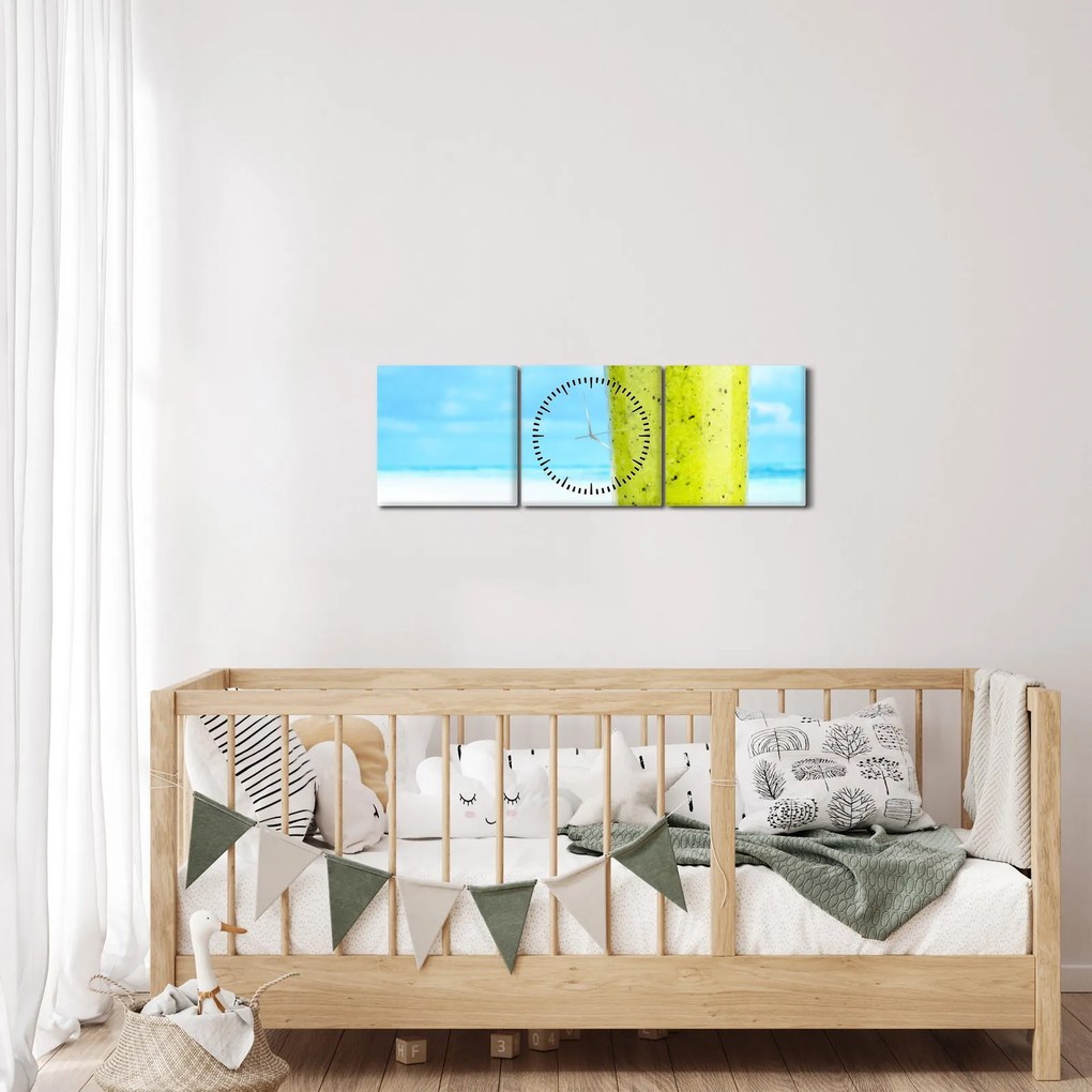 Zdjęcie - smoothie z kiwi (z zegarem) (90x30 cm)