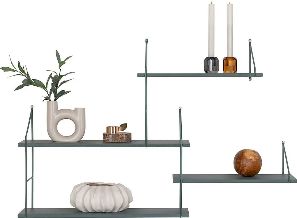 Półka Harlem, Zielony, 17,5x99x62 cm, Kendra Home