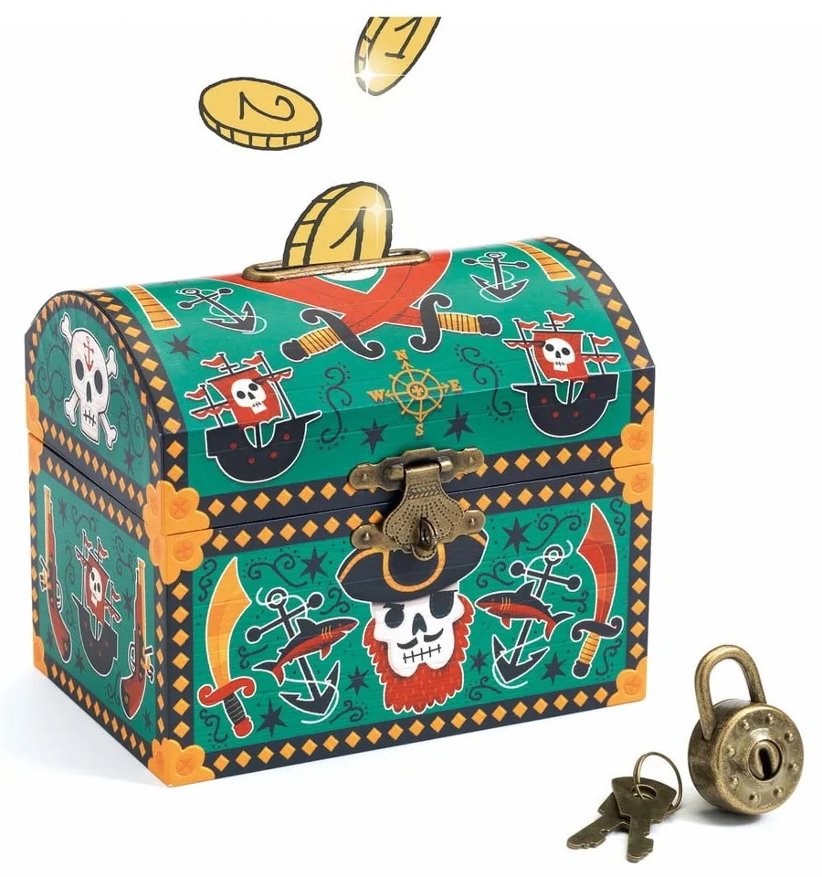 Skarbonka dziecięca Djeco Skrzynia piratów