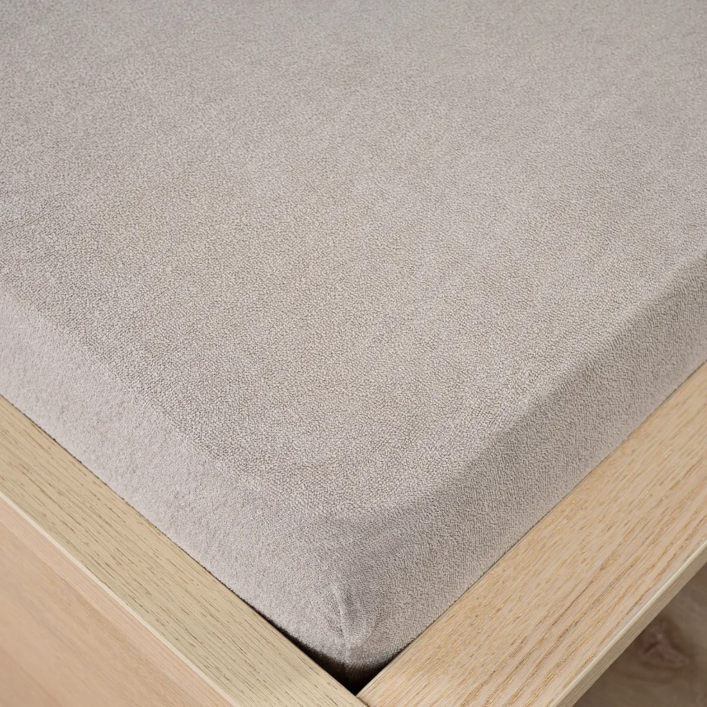 4Home prześcieradło frotte szary, 90 x 200 cm, 90 x 200 cm