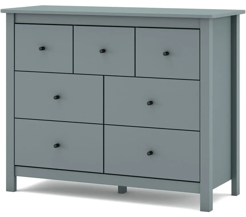 Szarozielona komoda z litego drewna sosnowego 110x80x40 cm Misti – Marckeric