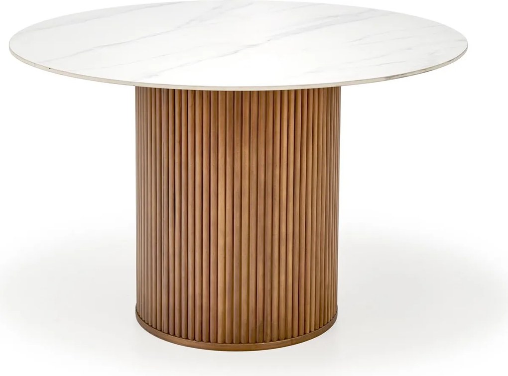 Okrągły stół Bruno z marmurowym blatem