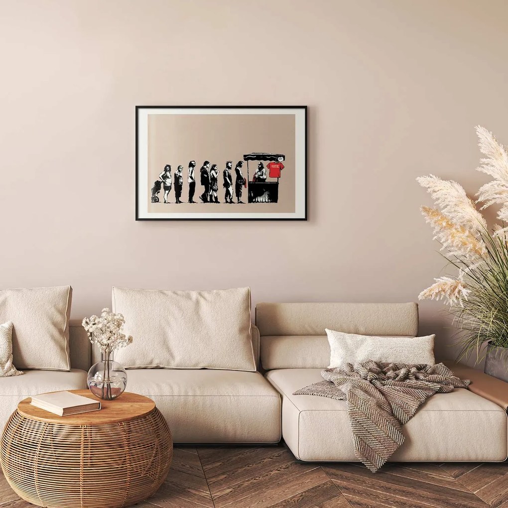 Plakat Zniszczyć kapitalizm 30x21 cm z ramą czarną z marginesem ARTGEIST B