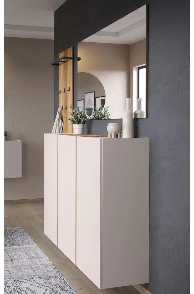 Wieszak ścienny w dekorze dębu w naturalnym kolorze 46 cm Libbiano – Germania
