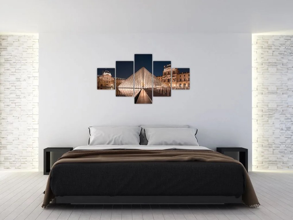 Obraz - Luwr w nocy (125x70 cm)