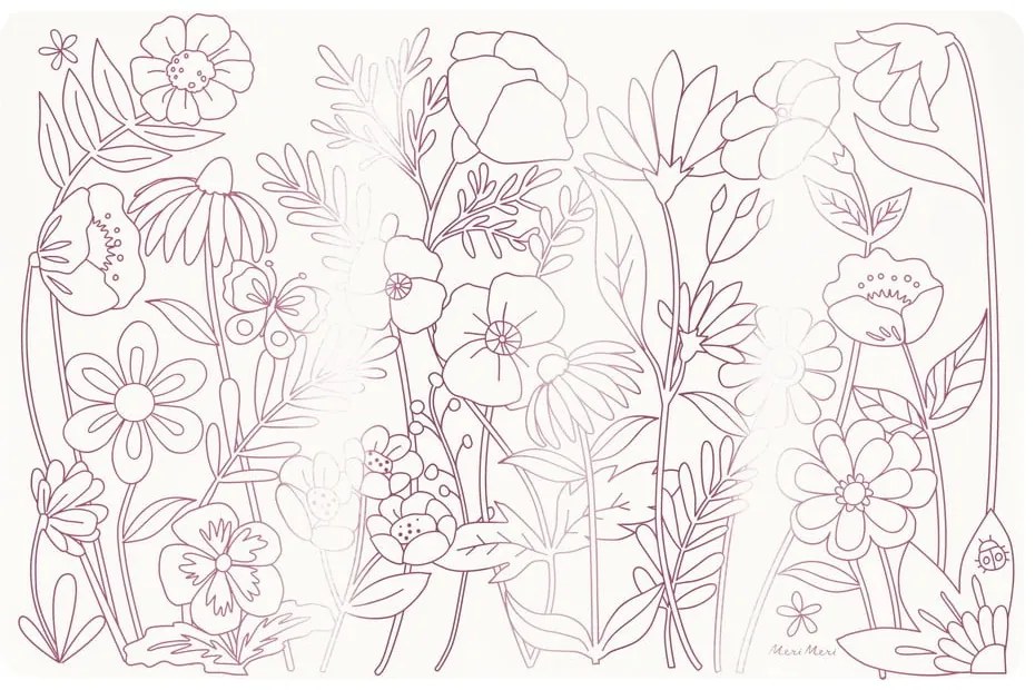 Papierowe maty stołowe zestaw 8 szt. 28x42.5 cm Butterflies & Flowers – Meri Meri