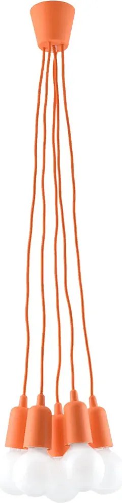 Pomarańczowa industrialna lampa wisząca - 3X EX543 C0-T34