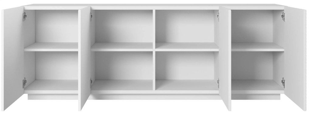 Komoda Asha 200 cm czterodrzwiowa - biały mat