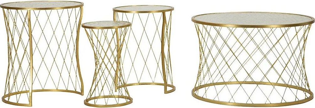 Stolik Kawowy VKH567, Złoto, 70x70x45 cm, Kendra Home