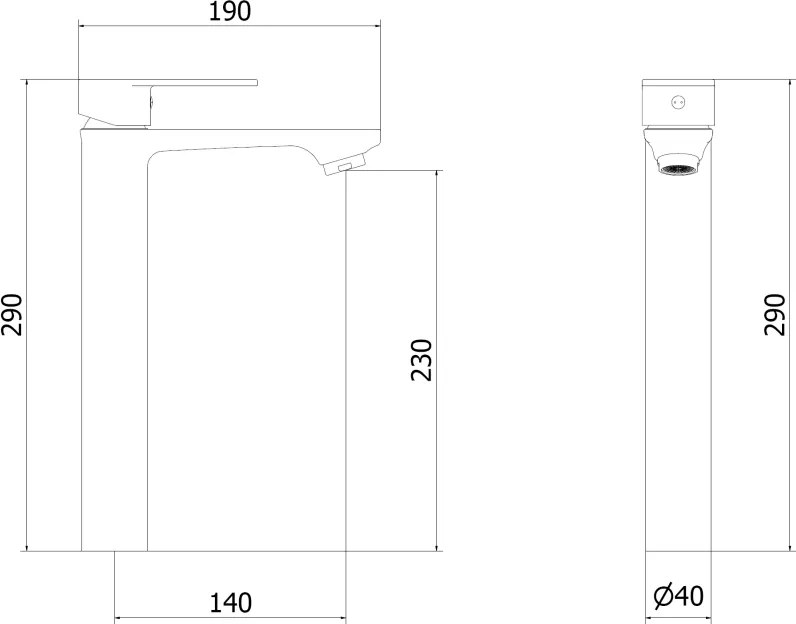 Mexen Royo bateria umywalkowa wysoka, biała - 72210-20