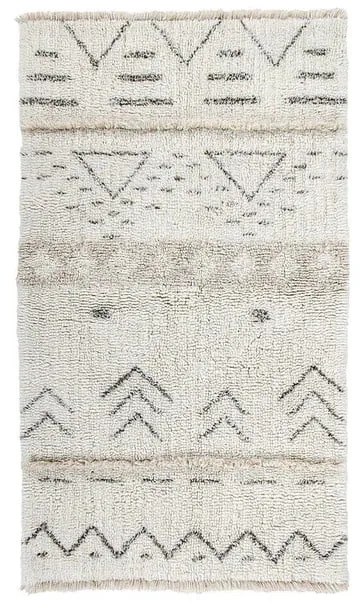 Kremowy wełniany dywan tkany ręcznie odpowiedni do prania 80x140 cm Lakota Day – Lorena Canals