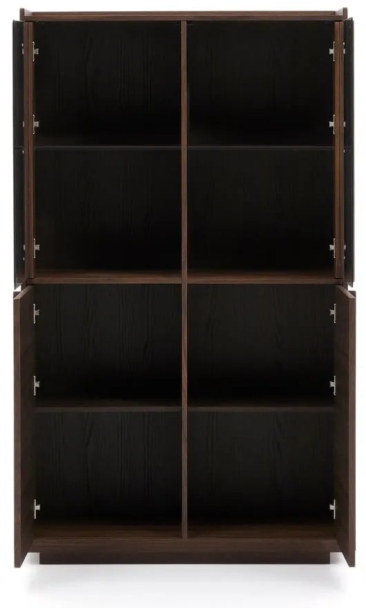 Brązowa witryna w dekorze orzecha 100x170x40 cm Onix – Kave Home