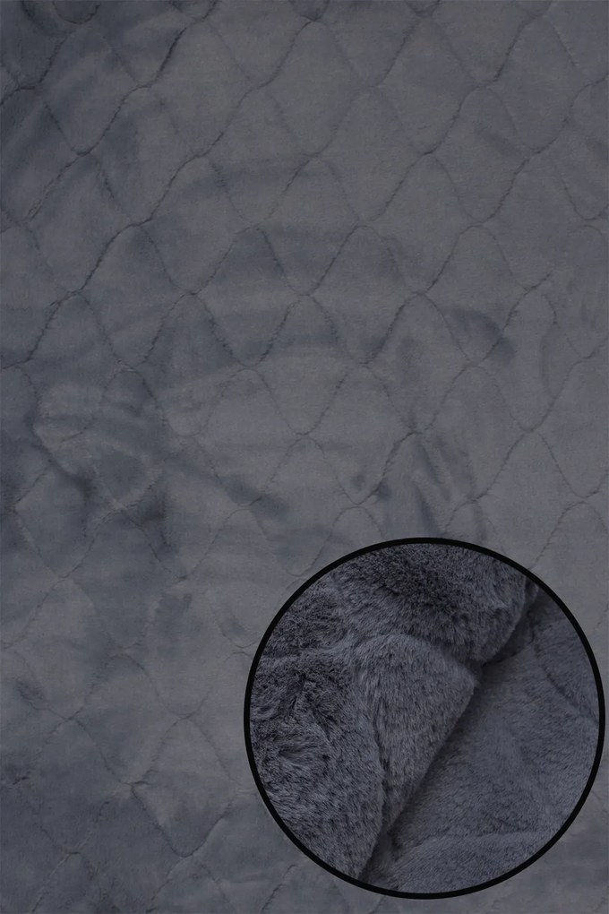 Dywan Bunny 3D Puszysty Granatowy 080x140 Prostokąt