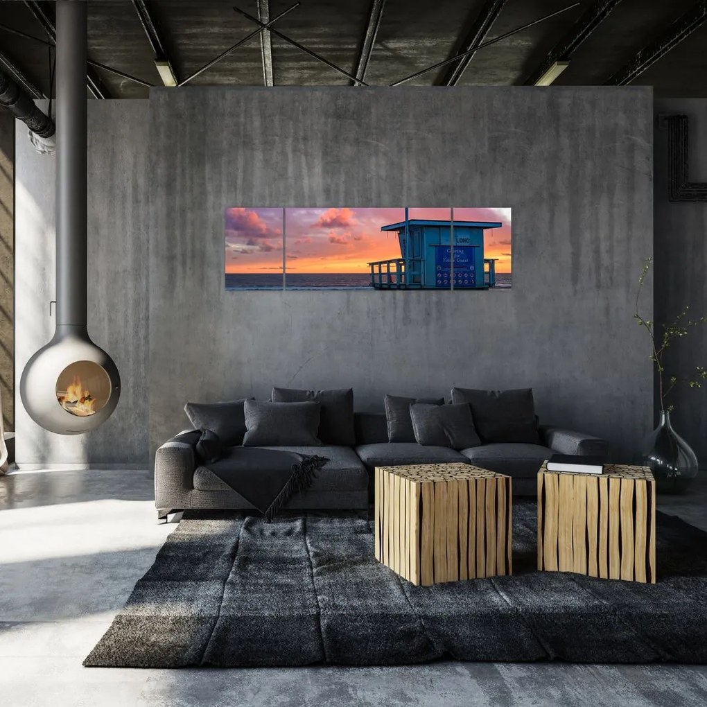 Obraz z plaży Santa Monica (170x50 cm)