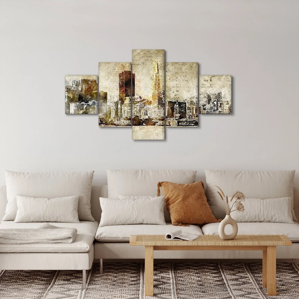 Obraz - Artystycznie ukształtowane miasto (125x70 cm)