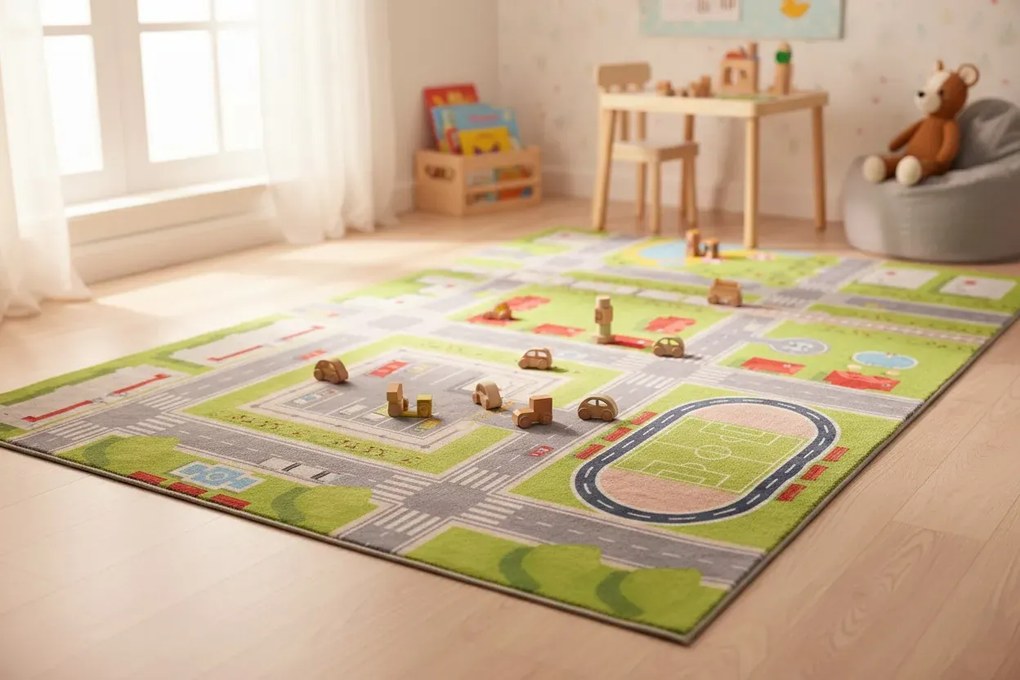 Kolorowy dywan dziecięcy z ulicami B9-L10