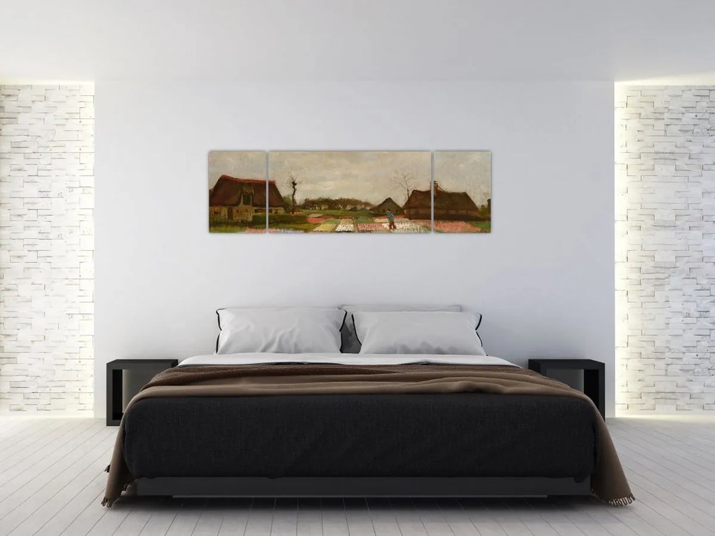 Obraz - Vincent van Gogh, Flower Beds in Holland, reprodukcje (170x50 cm)