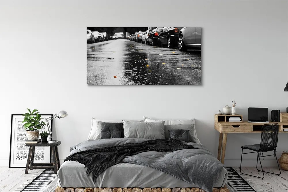 Zdjęcie na płótnie Samochód na Jesiennej Drodze