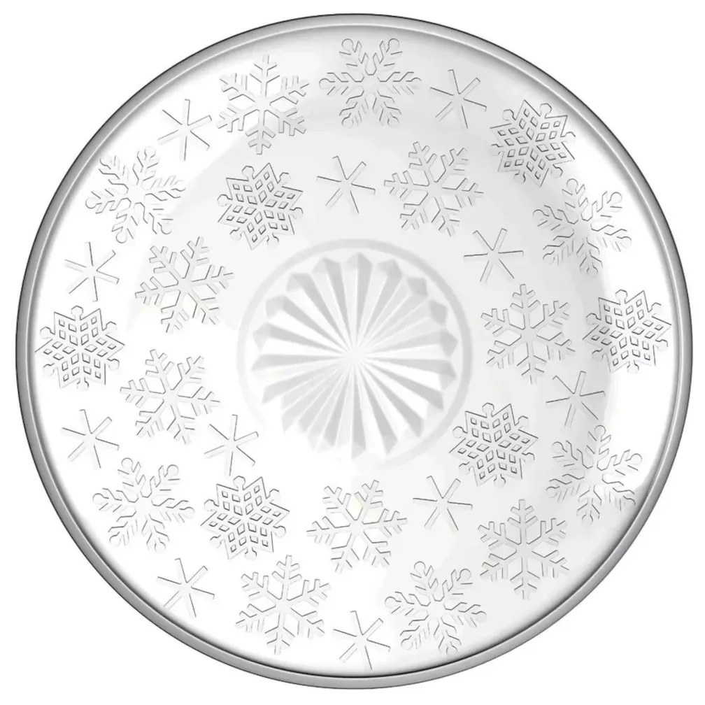 Altom Szklany talerz deserowy Snowflakes 17,5 cm