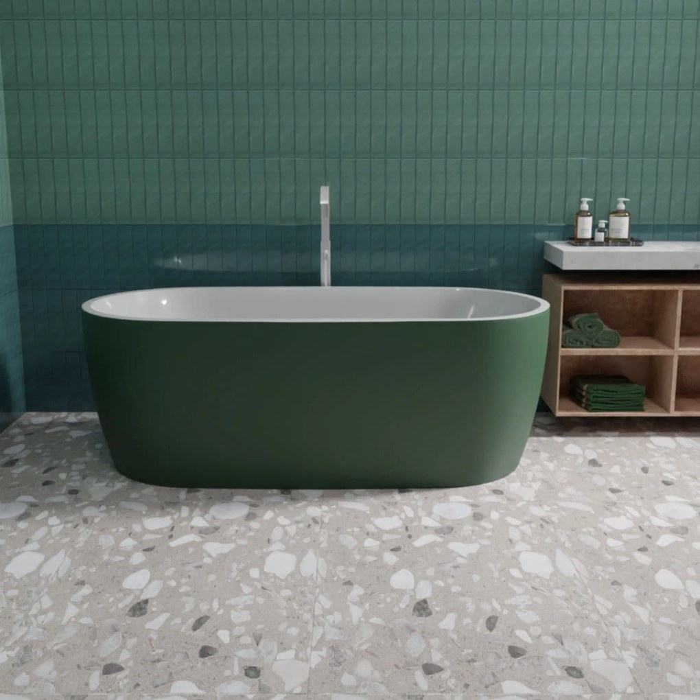 Wanna wolnostojąca owalna akrylowa biała 170 x 80 cm ELEGANT | Możliwa opcja Go Color : Wybierz swój kolor - Twój wybrany kolor z palety RAL