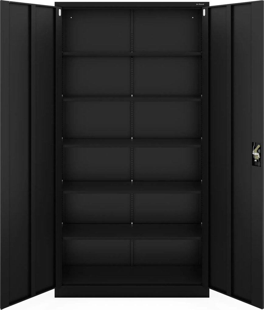 Szafa biurowa metalowa wysoka czarna, 1150x2200x400 mm: : JAN II H2200
