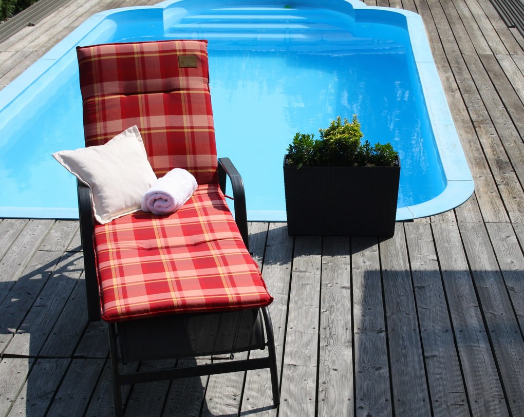 Doppler PESARO antracyt/ leżak ogrodowy karo