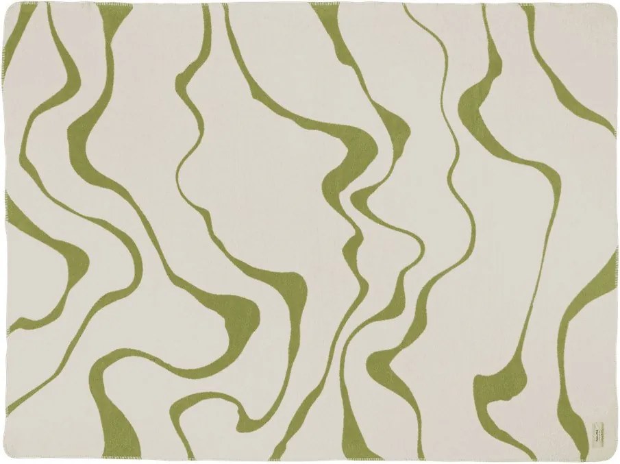 Zielono-kremowy koc 150x200 cm Felu – noo.ma