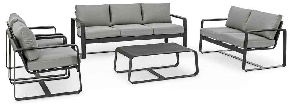 Szara aluminiowa sofa ogrodowa Merrigan – Bizzotto