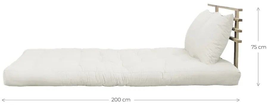 Sofa rozkładana z brązowym obiciem Karup Design Shin Sano Natural/Mocca