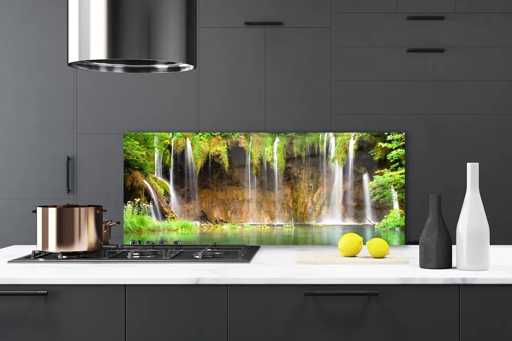 Panel Szklany Jezioro pod Górskim Wodospadem