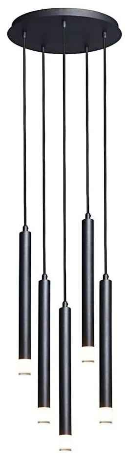 Rabalux 72360 - Żyrandol na lince RAMIRA 5xG9/5W/230V czarny