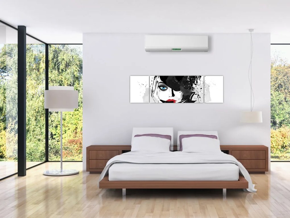 Obraz - Tajemnicza kobieta (170x50 cm)