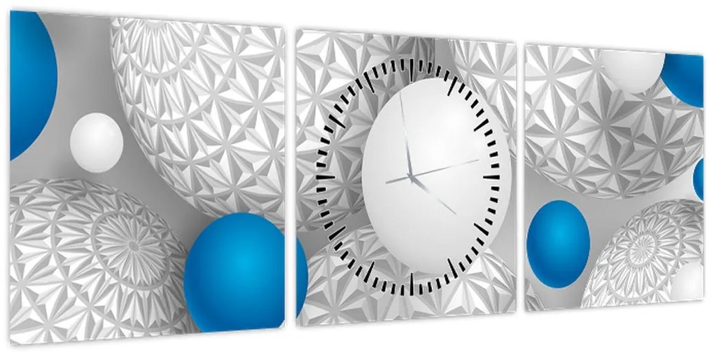 Obraz z motywem 3D (z zegarem) (90x30 cm)