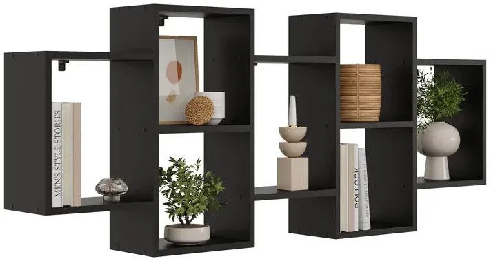 Czarna Minimalistyczna Półka Ścienna H0-G01