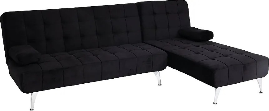Sofa rozkładana MCW-K22,  aksamitny czarny