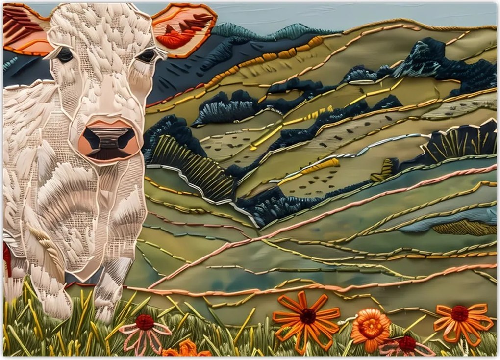 Obraz na szkle - Imitacja dzianego motywu (70x50 cm)